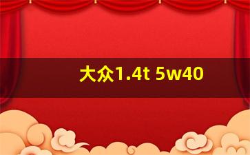 大众1.4t 5w40